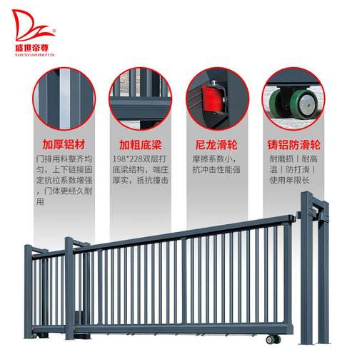 工厂直销铝合金悬空平移段滑门电动分段伸缩门工厂单位遥控自动门