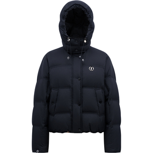 LINCCHIC金羽杰2025年冬季新款落肩围裹感连帽短款羽绒服女1188Y