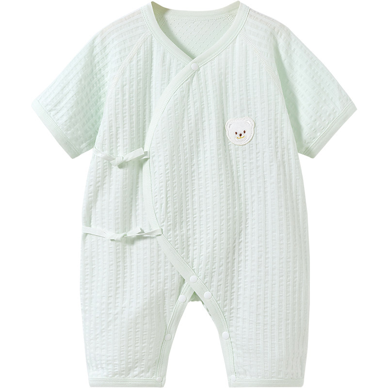 婴儿连体衣夏季新生儿衣服男女幼儿薄款短袖睡衣和尚哈衣宝宝夏装