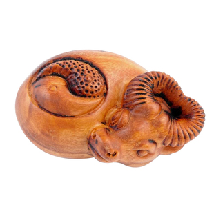 玄真文化天然雷击木牛转乾坤摆件创意手把件枣木幸运文玩桌面饰品