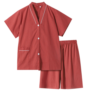 艾灸服女纯棉前后开衫背开中医理疗针灸专用衣服男开扣按摩汗蒸服