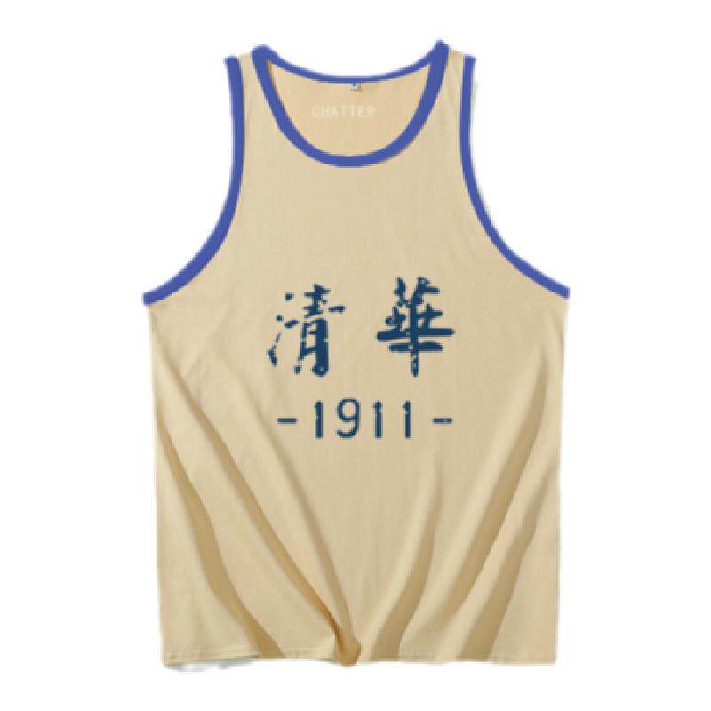 清华文字趣味撞色国潮复古童装