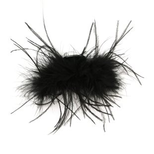 纯欲~超仙高级感驼鸟毛发夹后脑勺盘发鲨鱼夹ins风网红头饰女夹子