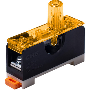 FS-101直流低压保险丝底座座盒DC24V玻璃保险管 CHE 带灯熔断器