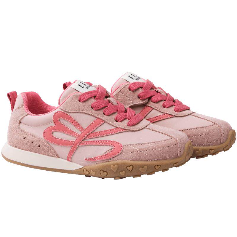 ELLEkids童鞋 休闲阿甘鞋女童2026年春季新款儿童鞋子德训运动鞋