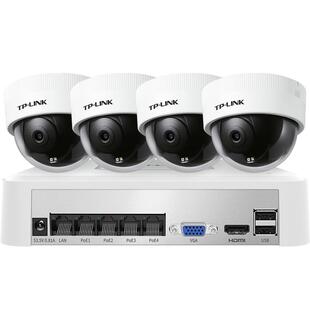 普联TP-LINK防暴监控套装POE供电摄像头手机远程摄影443MEP-A