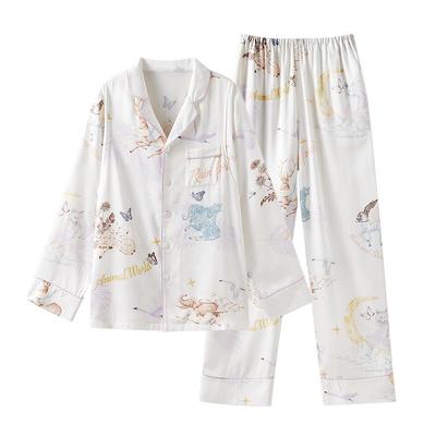 嫚熙春夏季清凉贡缎家居服