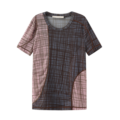 夹生HALFMADE网纱拼接短袖T