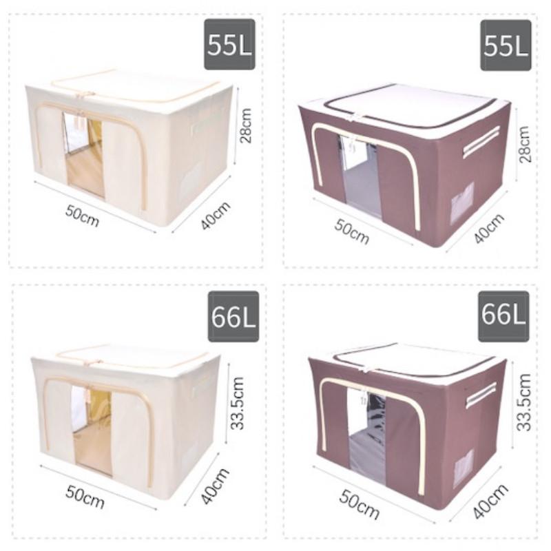 整理师推荐12钢架百纳箱66L换季整理收纳箱牛津布防潮无刺鼻气味