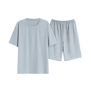 猫人男士冰丝睡衣男款2026新款夏季青少年宽松大码短袖家居服套装