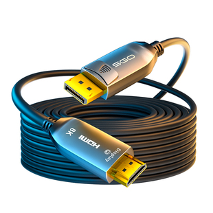斯格DP转HDMI2.1光纤线真8K@60hz电竞显示器线4K@240Hz向下兼容