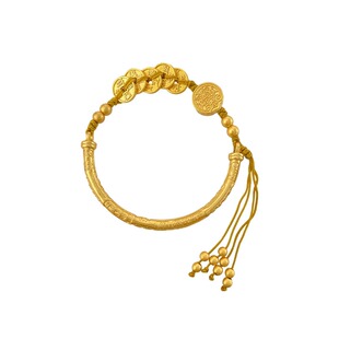 五帝钱半镯手链女款轻奢仿黄金手镯2025新年迎财神显贵新中式手饰