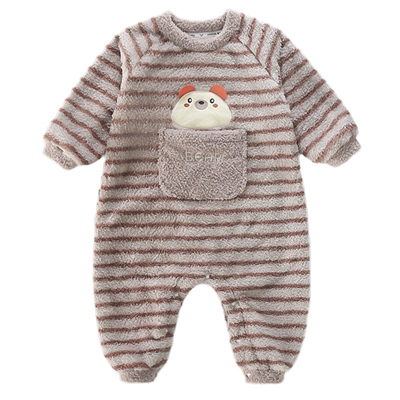 男童连体睡衣冬季半边绒儿童防踢被保暖家居服宝宝卡通睡袋爬爬服