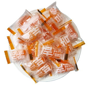 超越牌水果糖橙子味硬糖块8090后怀旧桔子橘瓣500g味道喜糖糖果
