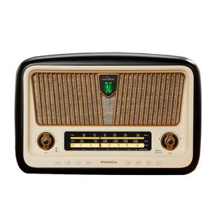 熊猫1936实木蓝牙音响音箱家用台式低音炮复古收音机生日礼物D-85