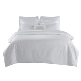 全季汉庭维也纳五星级酒店民宿专用四件套80支白色全棉床上用品