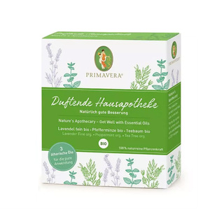 自然药箱有机理疗薰衣草茶树薄荷单方精油套装乐活族德国PRIMAVER