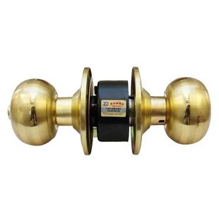 固安居室内球形门锁铜钥匙球形锁金色卧室房门锁球锁圆柱锁舌包邮