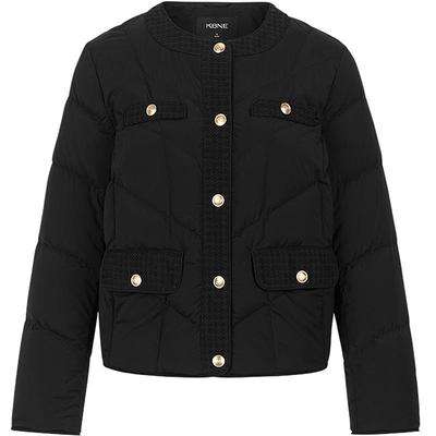 【90绒】KBNE短款黑色轻薄羽绒服女2025冬季新款小个子面包服外套