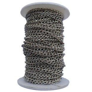 白K色加密细铁链条装饰吊牌包包链小铁链子diy饰品链配件5米免邮