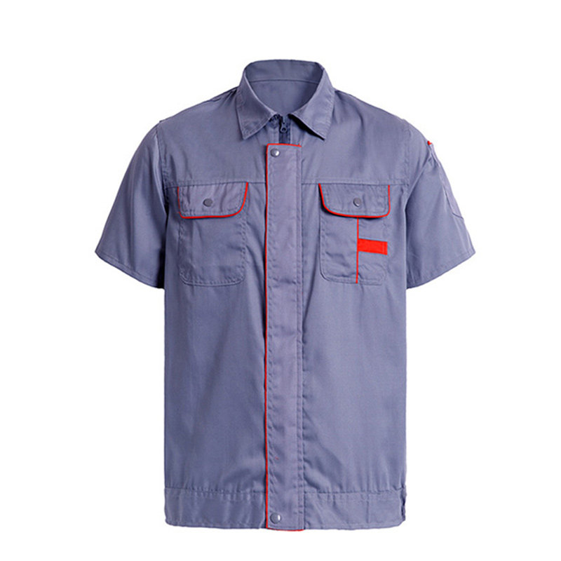 夏季短袖工作服套装男劳保服薄款