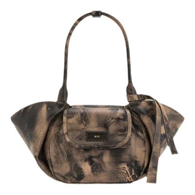 JW PEI托特包Zoey新款口袋单肩包复古做旧人造皮革包大容量5S198