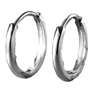 999纯银耳环男高级感养耳洞素圈耳骨环耳钉女耳扣单只银耳圈耳饰