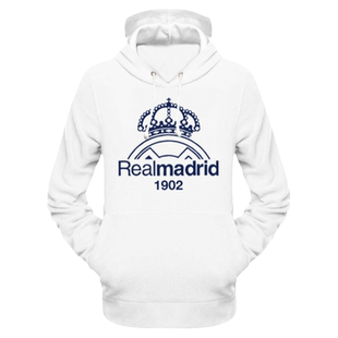 皇马队服足球迷服加绒连帽卫衣男女本泽马阿扎尔球衣服外套带帽衫