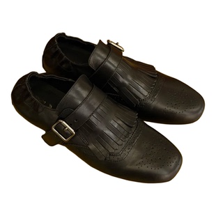 早春新款复古布洛克雕花流苏皮鞋平底圆头英伦皮带扣乐福孟克鞋女