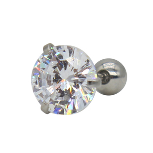 钛钢耳蜗钉超闪耳钉女螺丝拧扣小众钻石耳骨钉耳饰2024年新款爆款