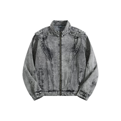 牛仔布常规外套美式复古重工水洗