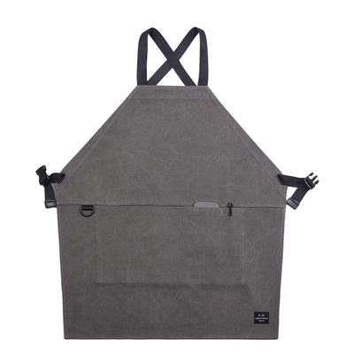 帆布牛仔简约双肩交叉围裙定制