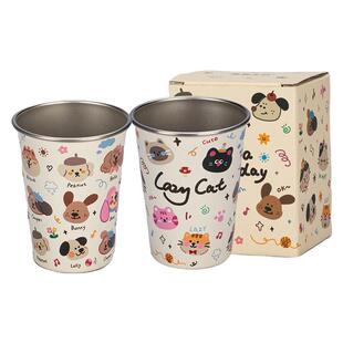 摩登主妇316不锈钢杯子耐摔马克杯高颜值家用水杯露营便携咖啡杯