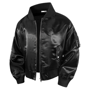 it izzue美式复古飞行员夹克男秋冬潮牌高级感痞帅宽松休闲外套Y