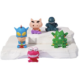 蜡笔小新q萌公仔盲袋坐坐系列盲盒萌粒mini迷你吓吓正品摆件礼物