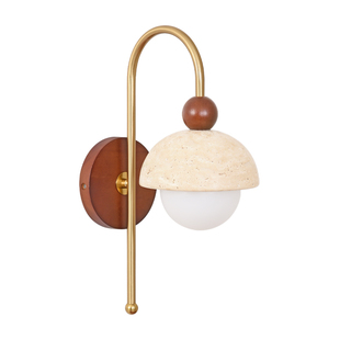 中古大理石壁灯客厅卧室床头灯2025新款法式复古楼梯走廊墙壁灯