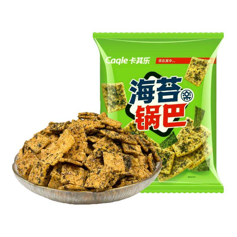 卡其乐海苔锅巴办公室解馋小零食独立包装适合学生吃的健康零食