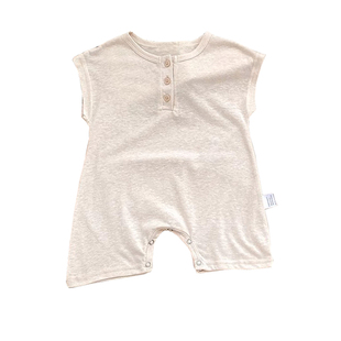 拉果拉婴儿夏季连体衣薄款爬服宝宝短袖短裤连身衣薄款哈衣包屁衣
