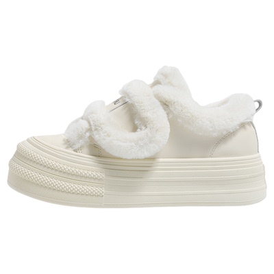 环球官方旗舰店加绒保暖毛毛鞋女