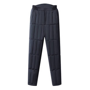 冬季中老年羽绒裤男加肥大码加厚内外穿高腰保暖羽绒棉裤男士内胆