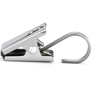 窗帘夹子锯齿挂钩家用加厚强力不锈钢浴帘夹子老式配件开口环圈扣