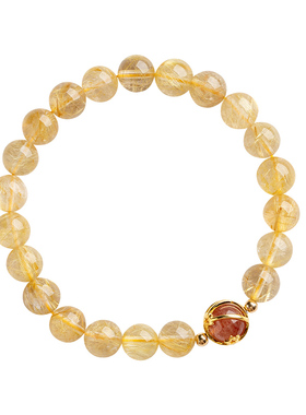 暴富金发晶手串女生款