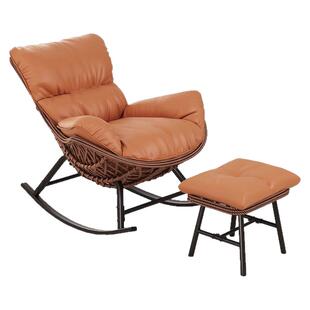 复古摇摇椅家用阳台休闲单人椅懒人沙发摇椅成人躺椅夏季户外藤椅