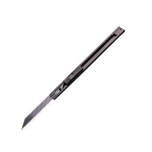 得力小型美工刀30度小号9mm壁纸刀黑刃刀片刀架钛合金不锈钢裁纸裁膜刀子全金属刀具手工贴膜美术拆快递小刀