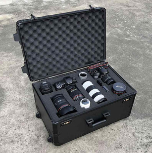 防震专业摄影器材拉杆箱相机单反镜头收纳装 备行李旅行箱防潮箱子