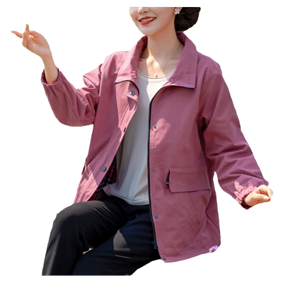 富木春秋新款纯棉外套妈妈装