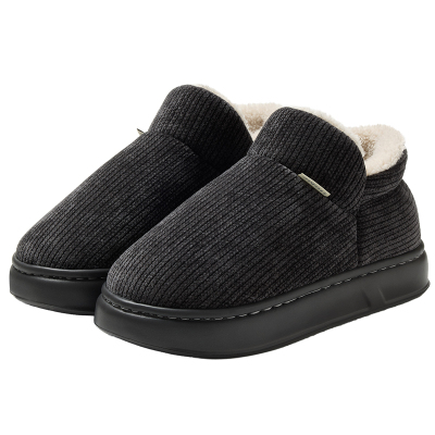 高帮棉拖鞋男款包跟冬季防滑防风