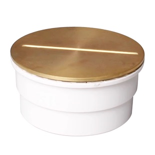 PVC铜面清扫口双用排水管检修口地面地漏扫除口闷头闷盖50/75/110