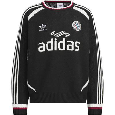 阿迪达斯男女运动保暖针织卫衣