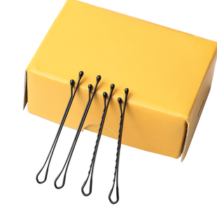 一字夹黑色发夹后脑勺女刘海夹子影楼化妆盘发专用固定钢夹小卡子